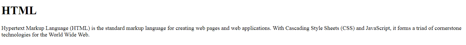 simple html demo page